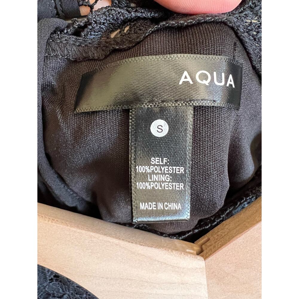 AQUA Lace Mini Dress - Size Small - NWT - Black - Picture 6 of 6